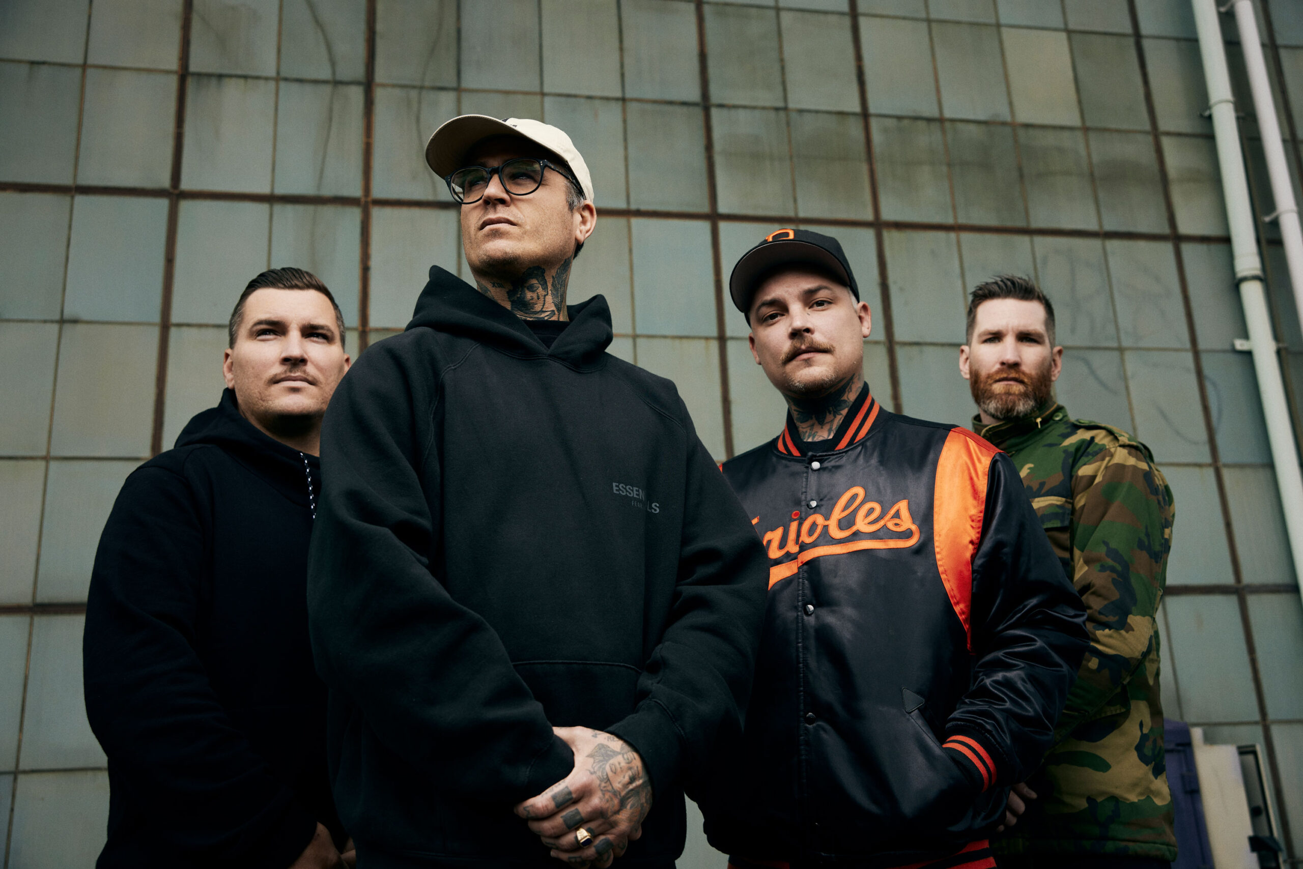 Amity Affliction standing together for a press photo